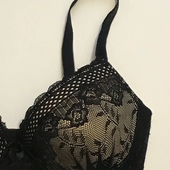 ❤️Paramour Black / Cream Bra 38D❤️ - Picture 2 of 13